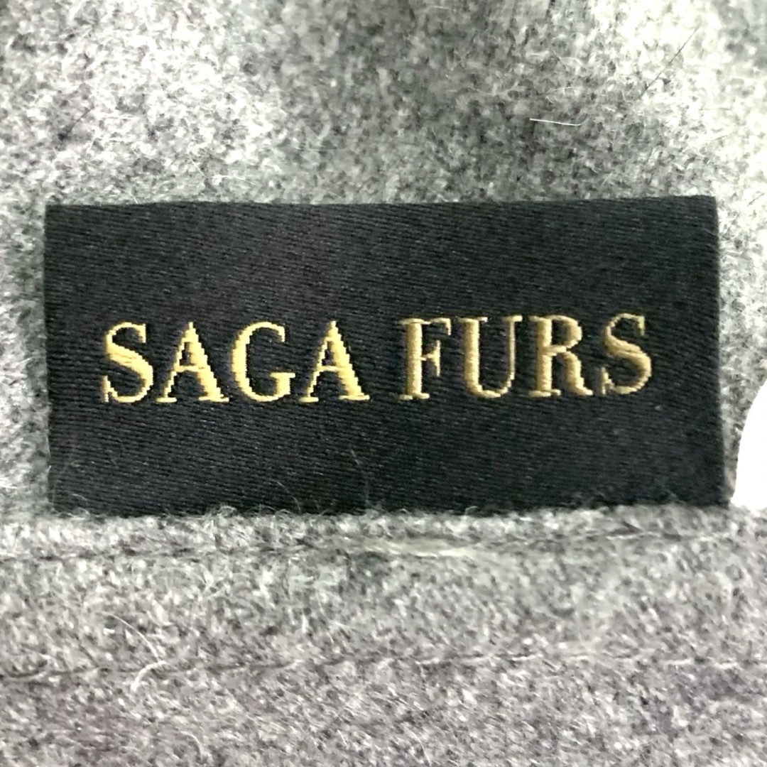 sagafurs - 美品 SAGA FURS カシミア 100% ポンチョ コート リアル