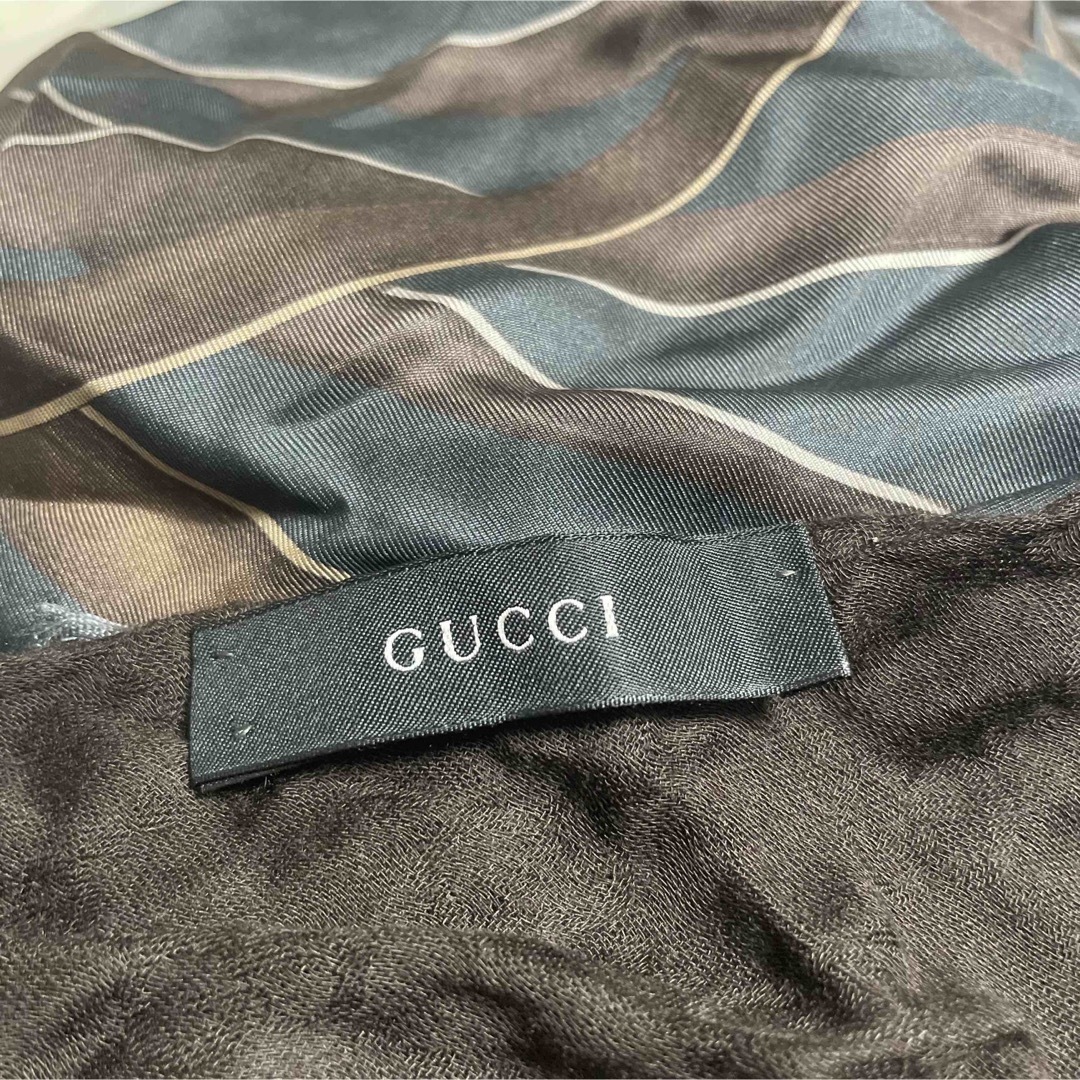 Gucci(グッチ)のgucci グッチ　アフガンストール  スカーフ　ドッキング メンズのファッション小物(ストール)の商品写真