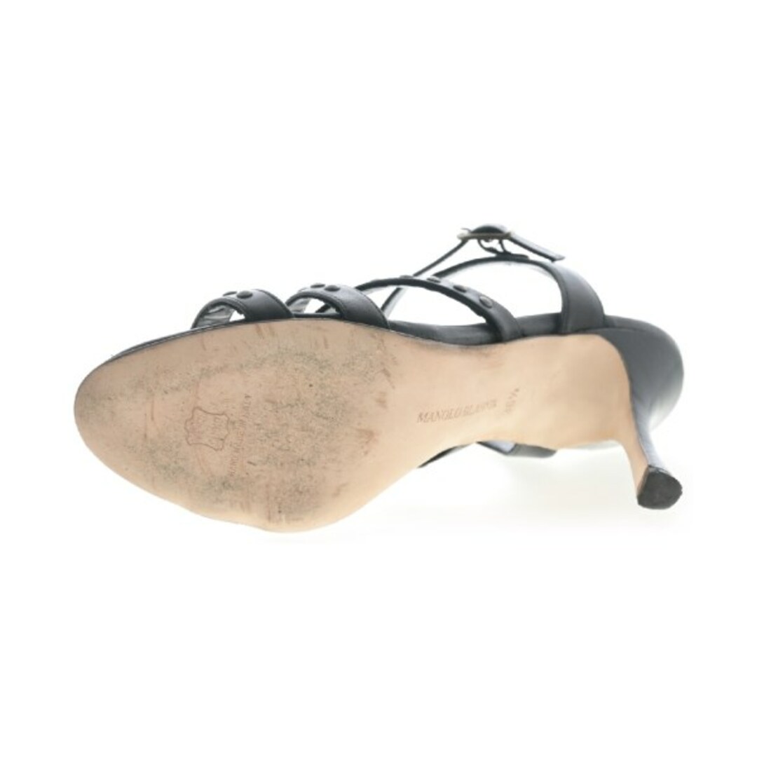 MANOLO BLAHNIK(マノロブラニク)のMANOLO BLAHNIK サンダル 36 1/2(23cm位) 黒 【古着】【中古】 レディースの靴/シューズ(サンダル)の商品写真