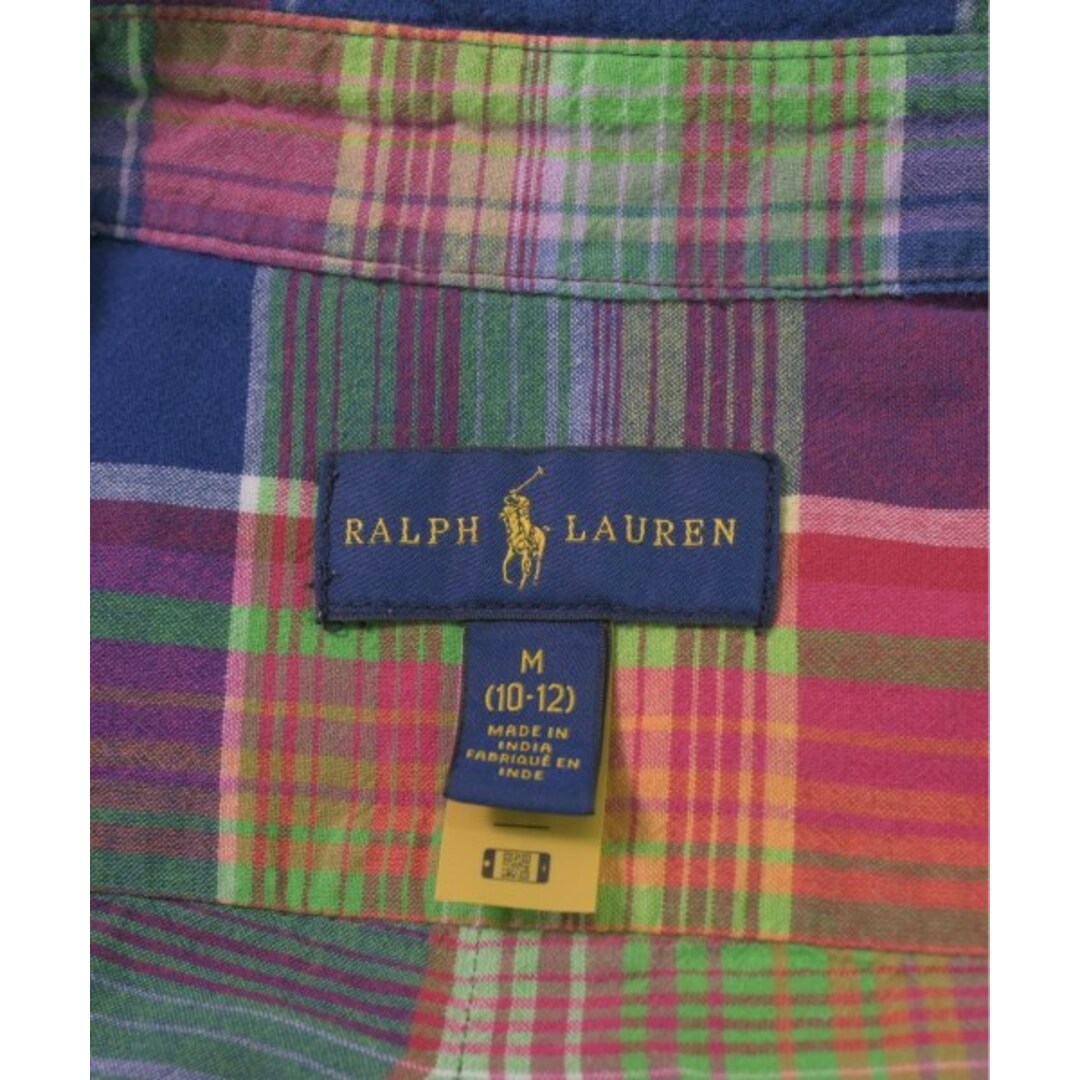 Ralph Lauren(ラルフローレン)のRalph Lauren ラルフローレン シャツ M 紺xピンクx緑(チェック) 【古着】【中古】 キッズ/ベビー/マタニティのキッズ服女の子用(90cm~)(ブラウス)の商品写真