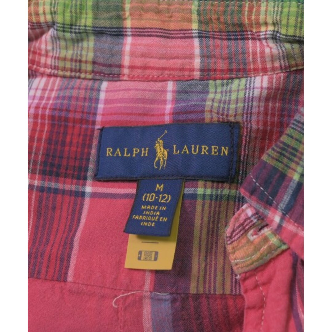 Ralph Lauren(ラルフローレン)のRalph Lauren ラルフローレン シャツ M ピンクx緑x紺(チェック) 【古着】【中古】 キッズ/ベビー/マタニティのキッズ服女の子用(90cm~)(ブラウス)の商品写真