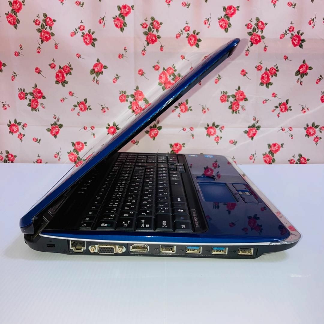 富士通 - 希少な青✨すぐ使えるノートパソコン✨Core i7✨SSD✨カメラ