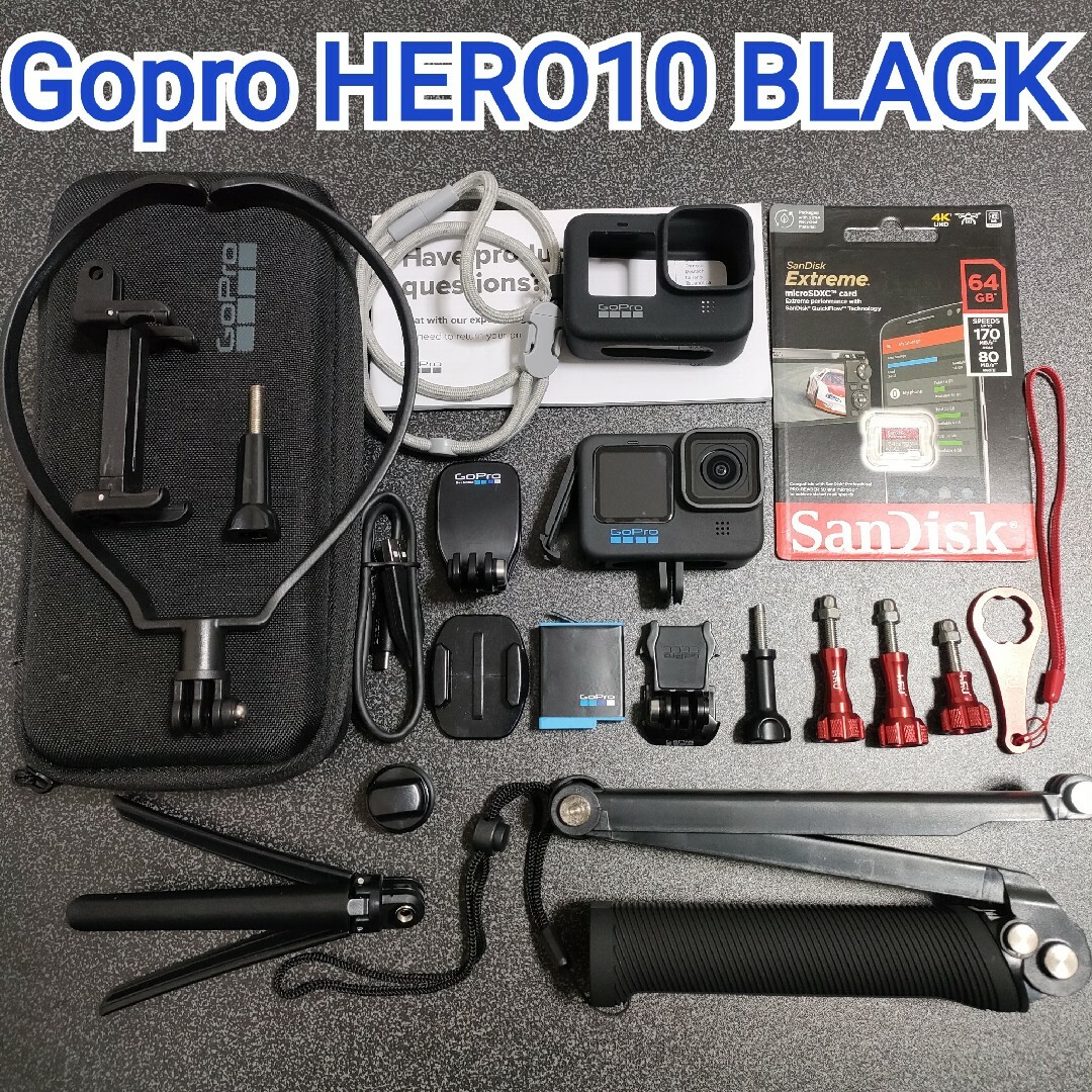 GoPro - 【お得セット】GoPro HERO10 BLACK☆新品SD付の通販 by 笑門 ...