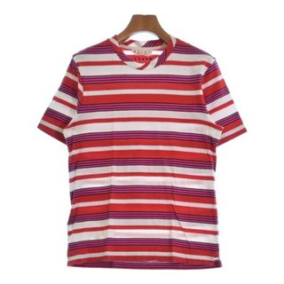 マルニ(Marni)のMARNI Tシャツ・カットソー 36(XS位) 白x赤xピンク等(ボーダー) 【古着】【中古】(カットソー(半袖/袖なし))