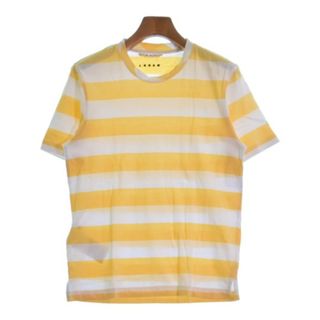 マルニ(Marni)のMARNI マルニ Tシャツ・カットソー 36(XS位) 黄x白(ボーダー) 【古着】【中古】(カットソー(半袖/袖なし))