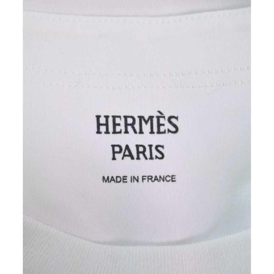 Hermes(エルメス)のHERMES エルメス Tシャツ・カットソー 40(L位) 白 【古着】【中古】 レディースのトップス(カットソー(半袖/袖なし))の商品写真