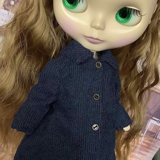 タカラトミー(Takara Tomy)のBlythe outfit Licca 〜ネイビーの　コート(ぬいぐるみ)