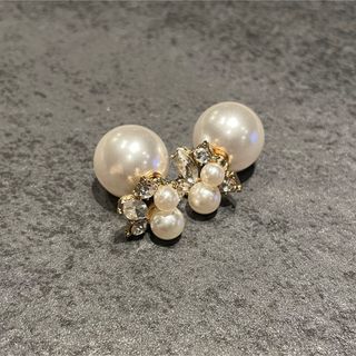 【新品】パール×ビジュー ピアス(ピアス)