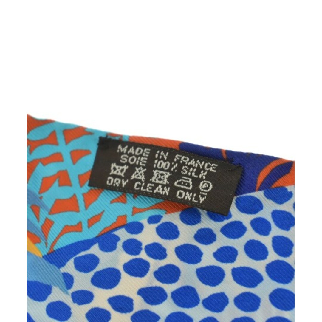 Hermes(エルメス)のHERMES エルメス バンダナ・スカーフ - 青x紫xオレンジ等(総柄) 【古着】【中古】 レディースのファッション小物(バンダナ/スカーフ)の商品写真