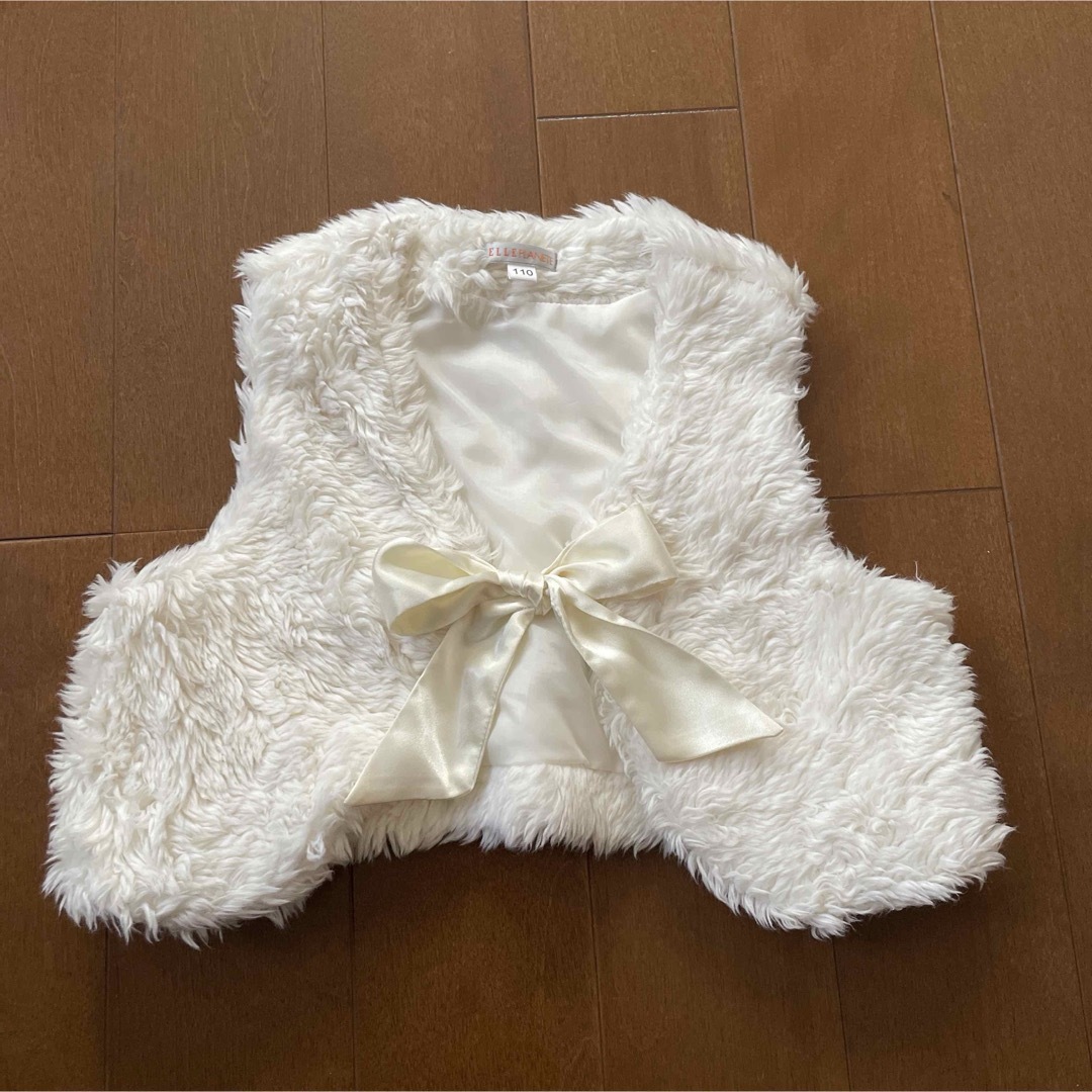 ELLE PLANETE(エルプラネット)のELLEPLANETE  ファーベスト　110サイズ キッズ/ベビー/マタニティのキッズ服女の子用(90cm~)(その他)の商品写真