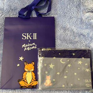 エスケーツー(SK-II)のsk2 ポーチ　紙袋　セット　青　キツネ(ポーチ)