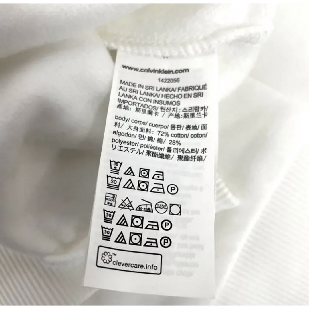 Calvin Klein(カルバンクライン)のCK カルバンクライン メンズ 裏起毛 トレーナー L ホワイト メンズのトップス(スウェット)の商品写真