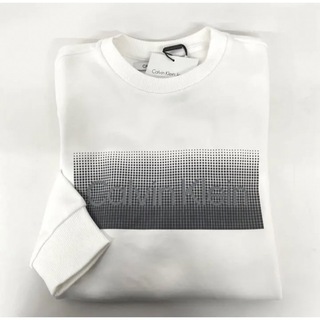 カルバンクライン(Calvin Klein)のCK カルバンクライン メンズ 裏起毛 トレーナー L ホワイト(スウェット)
