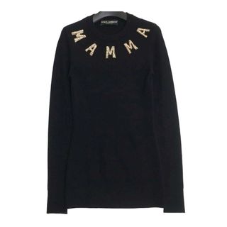 ドルチェアンドガッバーナ(DOLCE&GABBANA)のドルチェ＆ガッバーナ カシミヤ パール MAMMA ニット FM009K レディース ブラック DOLCE&GABBANA 【中古】 【アパレル・小物】(ニット/セーター)