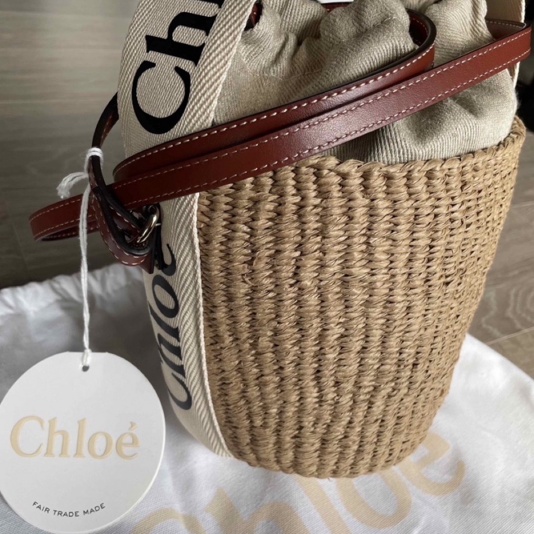 Chloe(クロエ)のクロエ Chloe ショルダーバッグ woody スモールバスケット ペーパー レディースのバッグ(かごバッグ/ストローバッグ)の商品写真