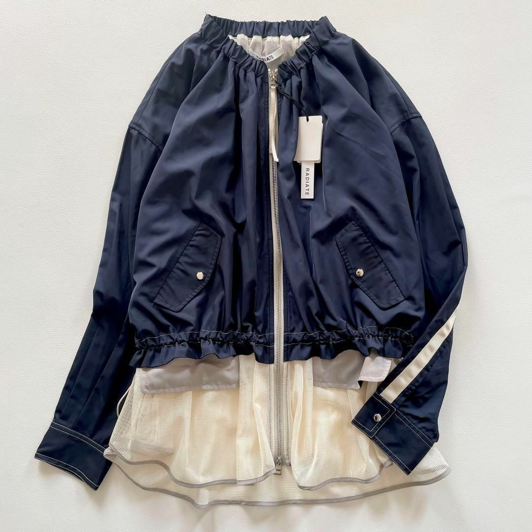 新品・美品◆ラディエイト◆ メッシュレイヤードミリタリーブルゾン