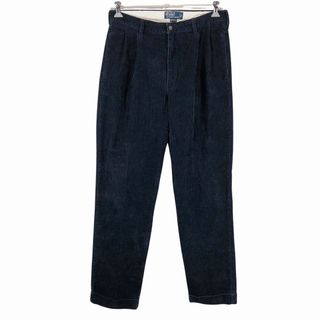 ポロラルフローレン(POLO RALPH LAUREN)の90年代 Polo by Ralph Lauren ラルフローレン HAMMOND PANT 2タック コーデュロイ パンツ ネイビー (メンズ 34×34) 中古 古着 P0985(その他)