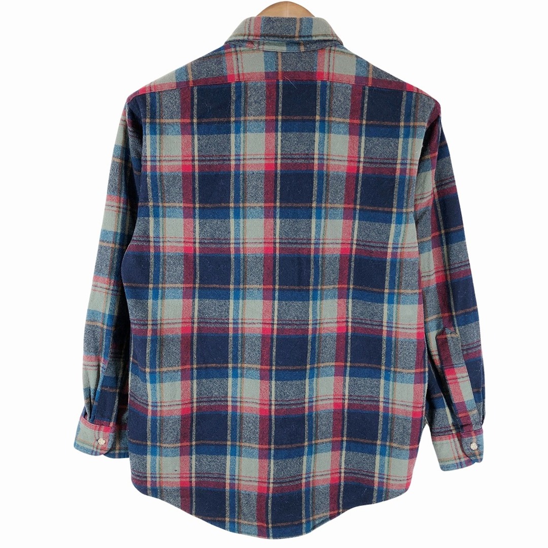 PENDLETON(ペンドルトン)のPENDLETON ペンドルトン ウール チェック 長袖シャツ カジュアル ボタンダウン ブルー (メンズ M) 中古 古着 P0988 メンズのトップス(シャツ)の商品写真