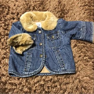 ベビーギャップ(babyGAP)のGAP ベビー服 60 60サイズ ファー デニム アウター(ジャケット/コート)