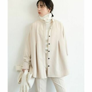 【新品】 Aunt Marie's ショルダータックバンドカラーシャツ