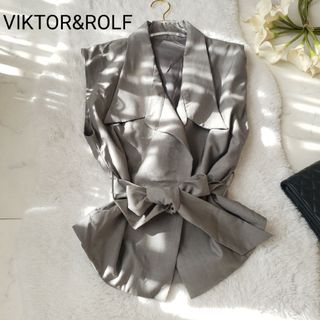 VIKTOR&ROLF - VIKTOR&ROLFウエストベルト付きベスト ウール グレー イタリア製