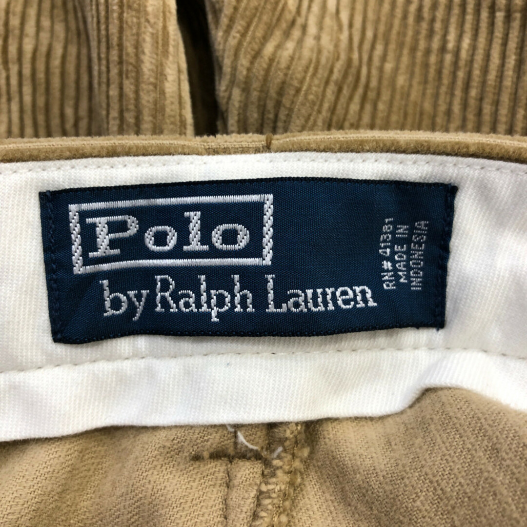 POLO RALPH LAUREN(ポロラルフローレン)のPolo by Ralph Lauren ポロ ラルフローレン 太畝コーデュロイ パンツ フォーマル YKKジップ ベージュ (メンズ 36×32) 中古 古着 P1082 メンズのパンツ(その他)の商品写真