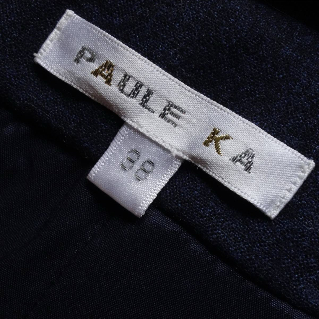 PAULE KA - ポールカ 38 フォックスファー ネイビー フリル ダウン