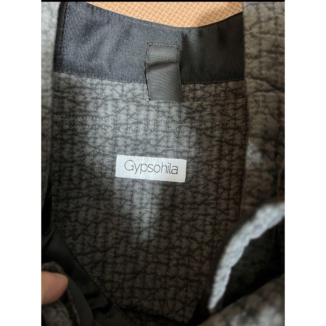 GYPSOPHILA(ジプソフィラ)のGypsohila picnic bag M ジプソフィア　リボンバッグ　黒　 レディースのバッグ(トートバッグ)の商品写真
