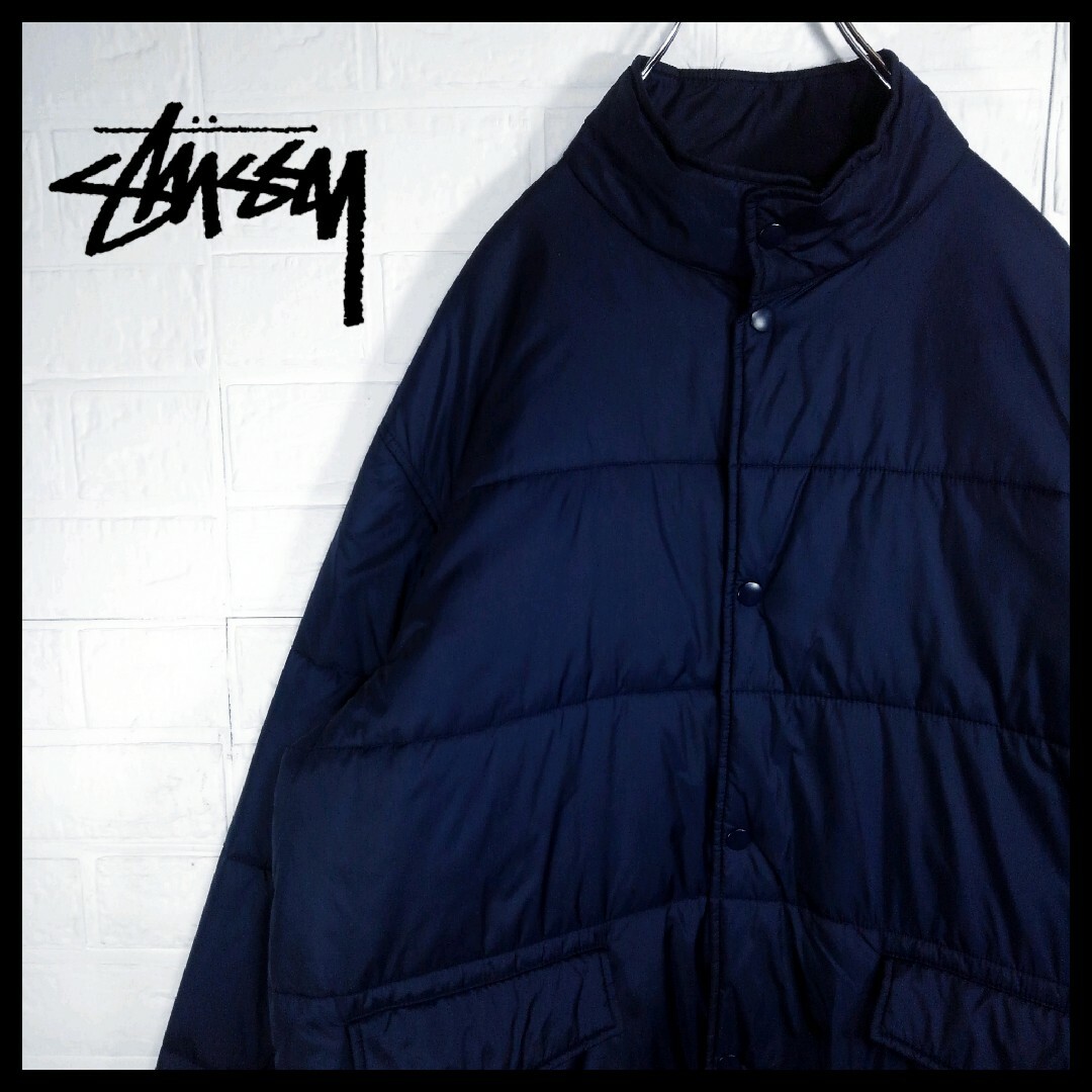 stussy ステューシー　ナイロンジャケット　スタンドカラー　XL身幅約73cm