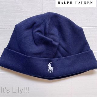 ラルフローレン(Ralph Lauren)のラルフローレン  ベビー　帽子　紺　ワンポイント　ポニー(帽子)