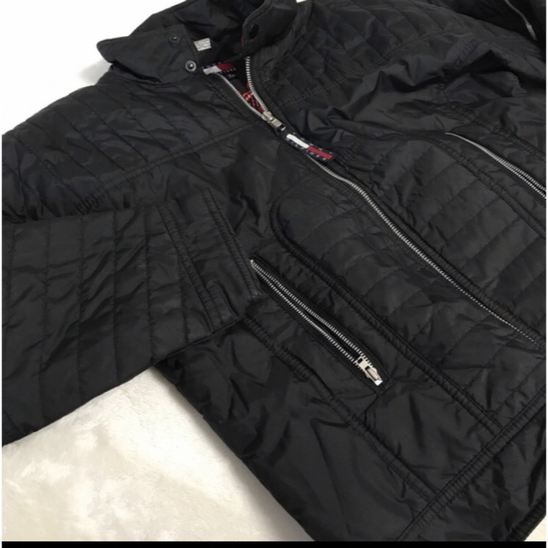 TOMMY HILFIGER(トミーヒルフィガー)のレア！TOMMY HILFIGER トミーヒルフィガーコート　ジャケット美品　黒 レディースのジャケット/アウター(ダウンジャケット)の商品写真