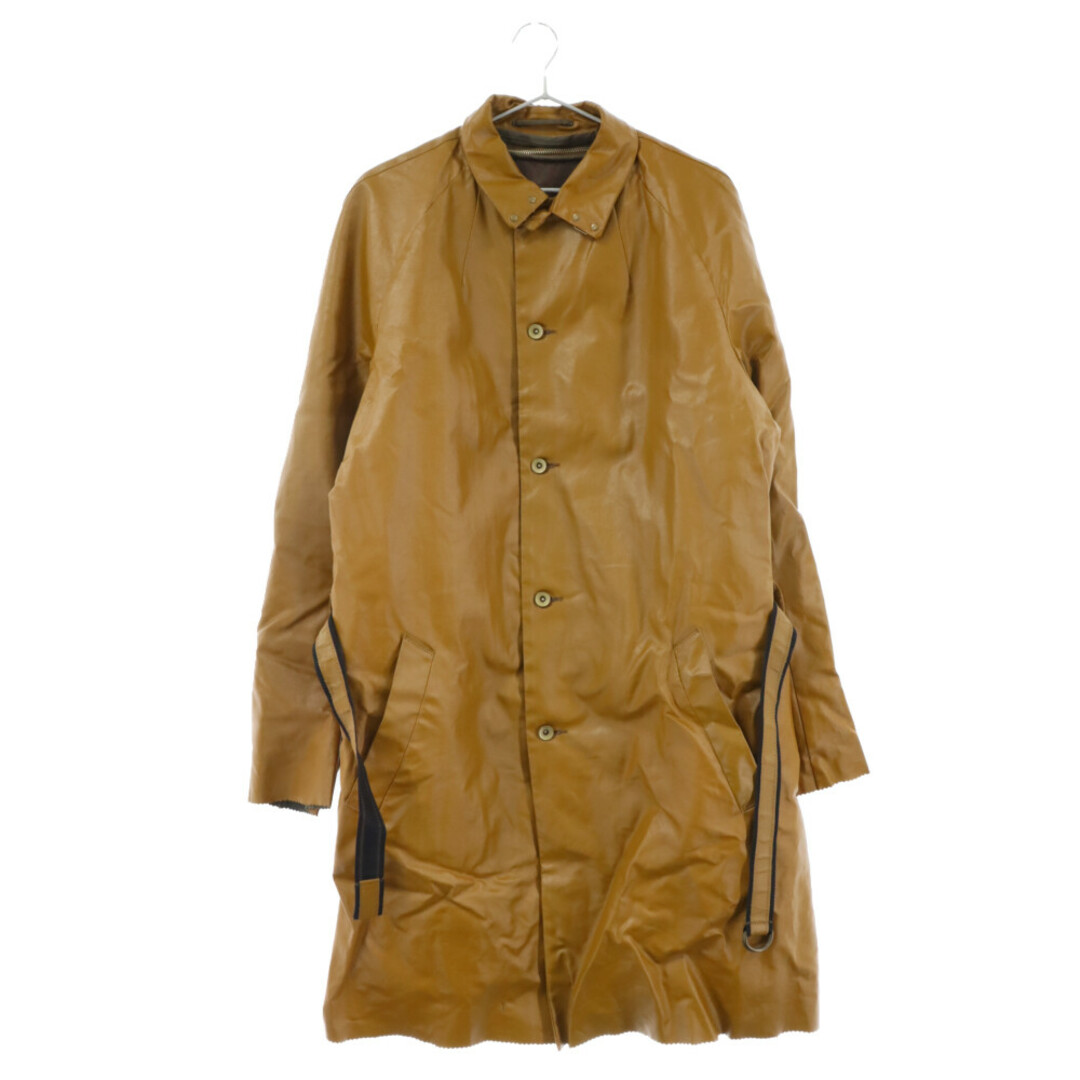 97センチ身幅kolor カラー 12AW Raglan Sleeve Coat Chino Cloth Laminate チノクロスラミネートラグランスリーブコート ベージュ 12WCM-C06108