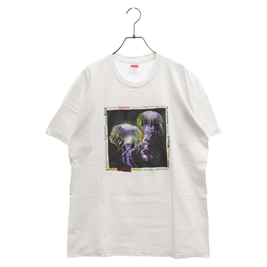 485センチ袖丈SUPREME シュプリーム 18SS Jellyfish Tee ジェリーフィッシュプリント 半袖カットソーTシャツ ホワイト