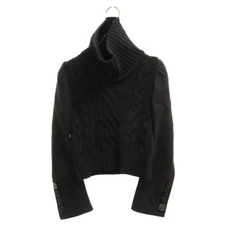 サカイ 21AW Wool Knit X Satin Sweater 切替ニット