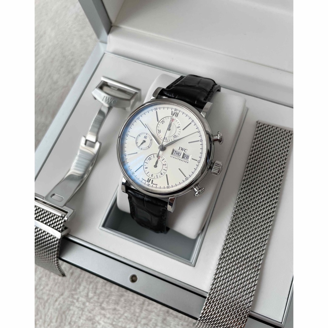 IWC - IWC ポートフィノIW391009 純正ミラネーゼブレス、レザーベルト