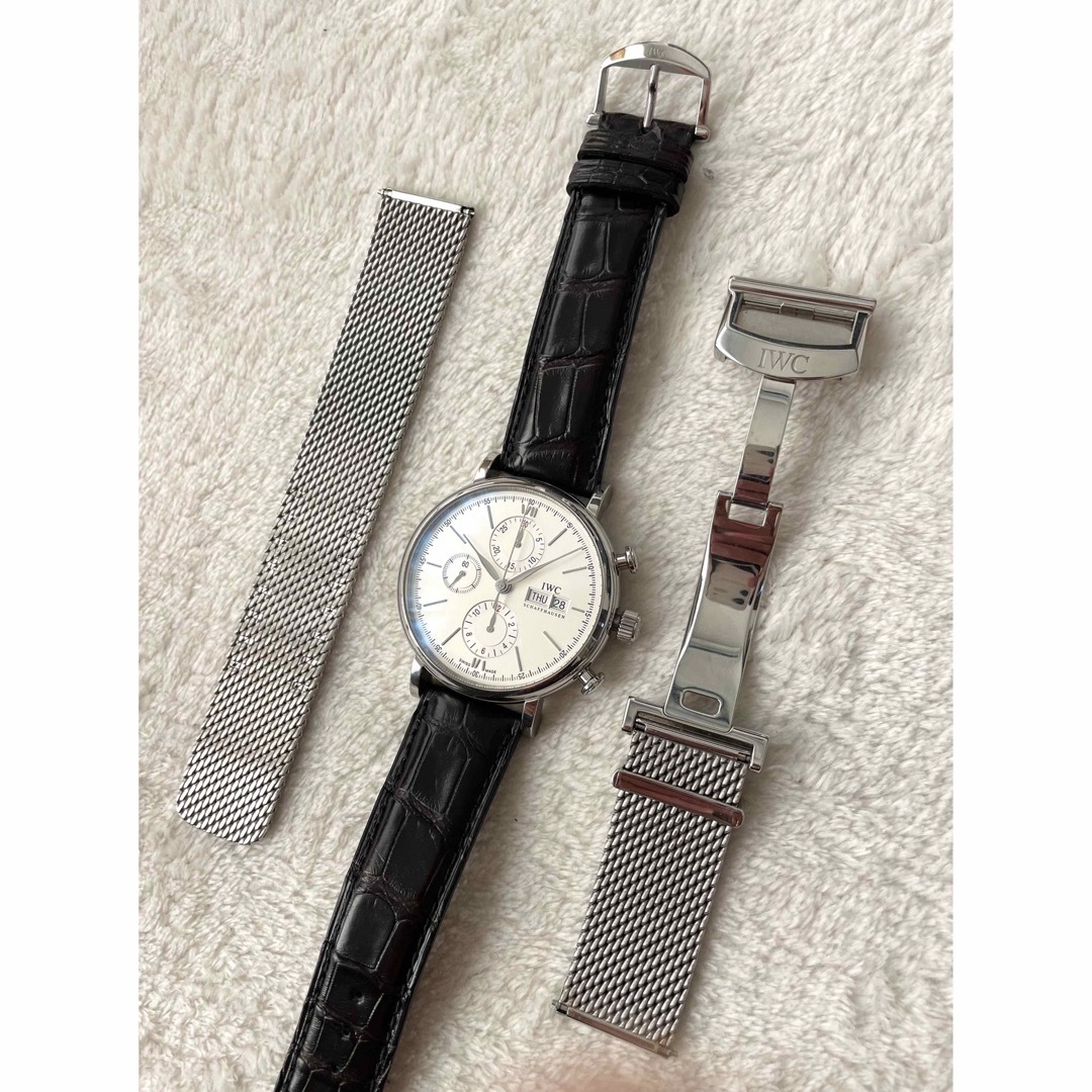 IWC - IWC ポートフィノIW391009 純正ミラネーゼブレス、レザーベルト