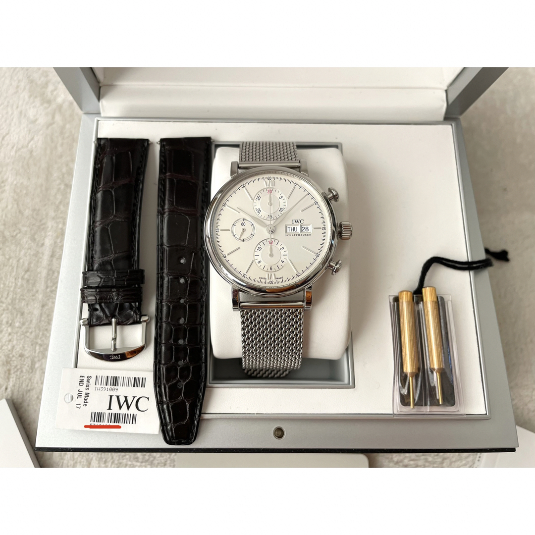 IWC - IWC ポートフィノIW391009 純正ミラネーゼブレス、レザーベルト