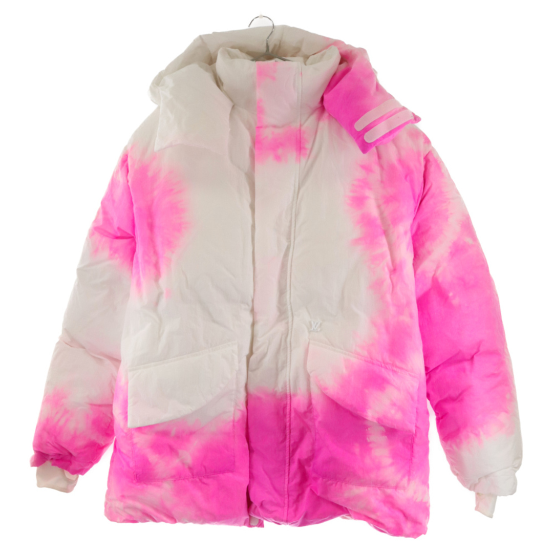 725センチ肩幅LOUIS VUITTON ルイヴィトン 22SS OVERSIZED TIE-DYE PUFFER JACKET RM221 L19 HMB93E オーバーサイズ タイダイ パファージャケット ダウンジャケット ピンク