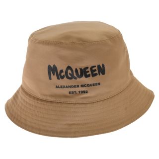 アレキサンダーマックイーン(Alexander McQueen)のAlexander McQueen アレキサンダーマックイーン グラフィティプリントバケットハット ベージュ 667779 4404Q(ハット)