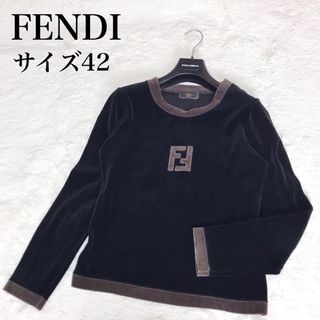 FENDI ロゴ カットソー フェンディ トップス シンプル ブラック 正規品