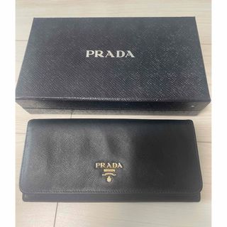 プラダ(PRADA)のPRADA プラダ 長財布 革　レディース 定番 美品【中古品】(財布)