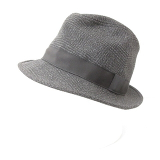 オーバーライド(override)のオーバーライド 近年モデル 帽子 ハット 中折れ帽 グレー 黒 60㎝ (その他)