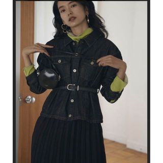 アメリヴィンテージ(Ameri VINTAGE)のAMERI ⭐︎ プリーツワンピース×デニムジャケット　セットアップ(ロングワンピース/マキシワンピース)