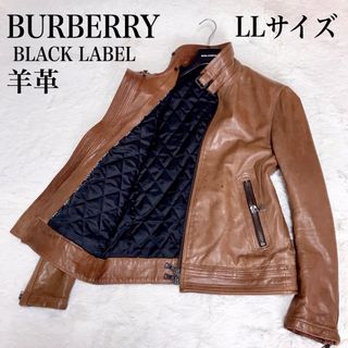 BURBERRY BLACK LABEL - BURBERRY レザージャケットの通販|ラクマ