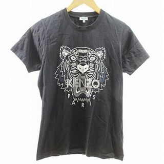 ケンゾー(KENZO)のケンゾー Tシャツ カットソー 半袖 タイガー プリント ロゴ ブラック XS(Tシャツ/カットソー(半袖/袖なし))