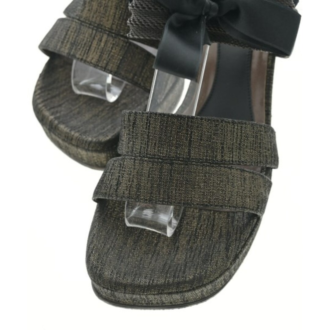 Marni(マルニ)のMARNI マルニ サンダル EU35(21.5cm位) 黒xゴールド 【古着】【中古】 レディースの靴/シューズ(サンダル)の商品写真