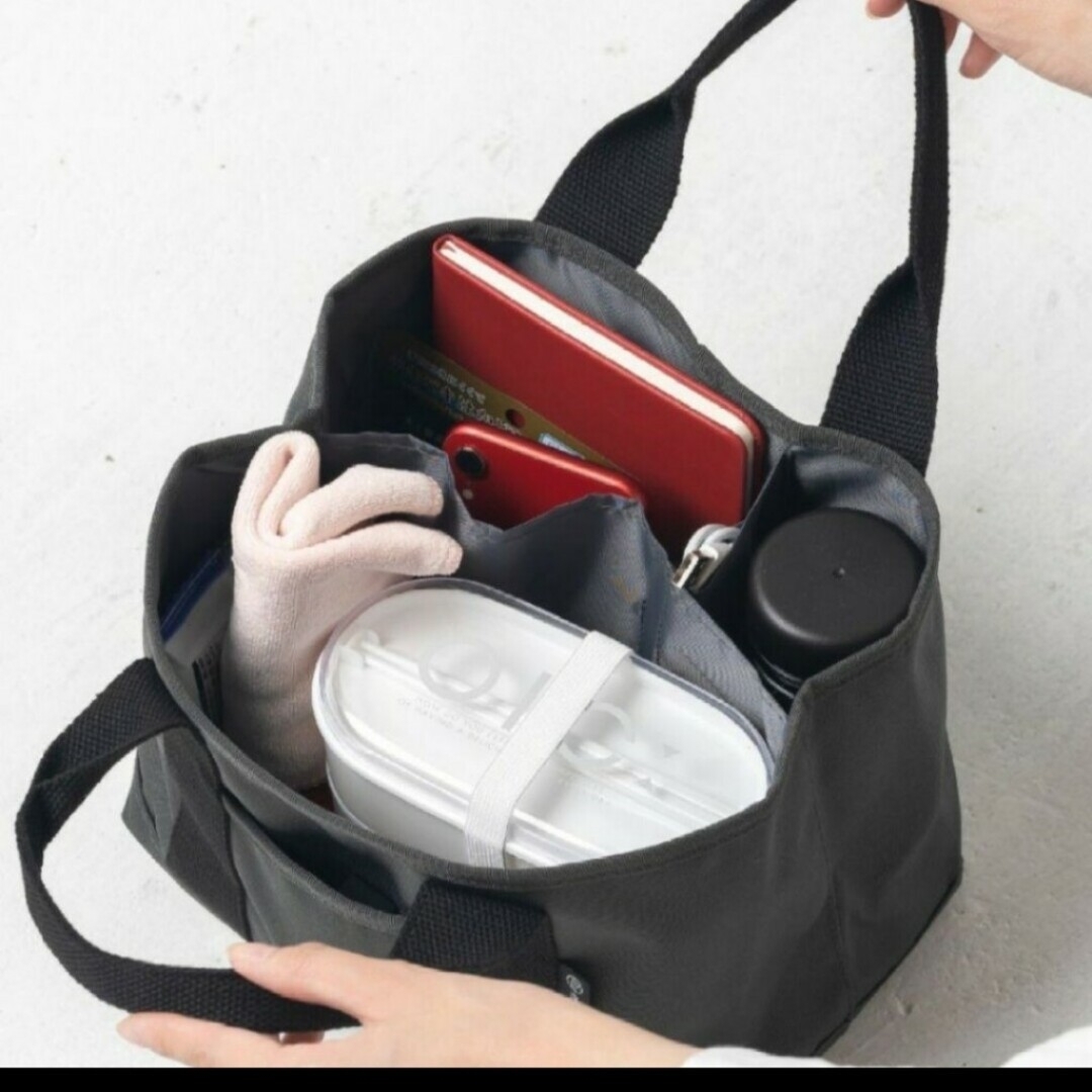 レディーストートバッグ 仕切り ランチトート 撥水 抗菌 マザーズバッグ レディースのバッグ(トートバッグ)の商品写真