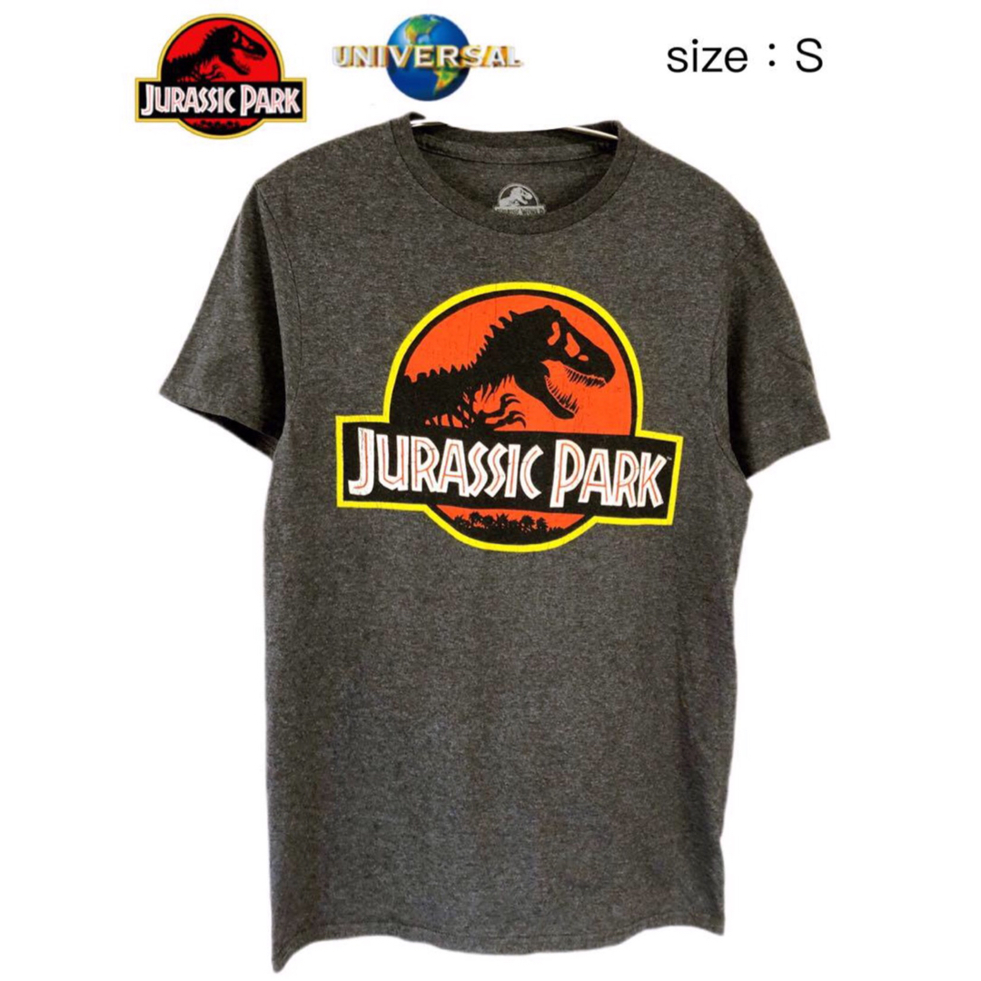 UNIVERSAL ENTERTAINMENT(ユニバーサルエンターテインメント)のJurassic Park　ジュラシックパーク　Tシャツ　S　グレー　USA古着 メンズのトップス(Tシャツ/カットソー(半袖/袖なし))の商品写真