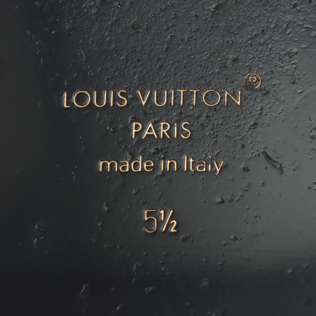LOUIS VUITTON(ルイヴィトン)のヴィトン  ベロア×レザー 5 1/2 ネイビー メンズ ローファー メンズの靴/シューズ(その他)の商品写真