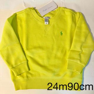 ラルフローレン(Ralph Lauren)の24m90cm   長袖　ラルフローレン  フリース　トレーナー　黄色(Tシャツ/カットソー)